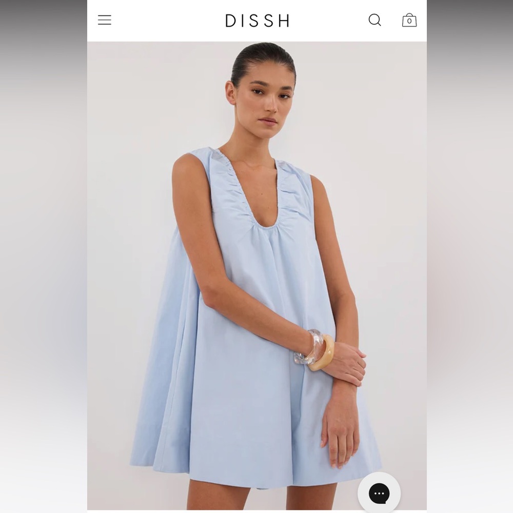 DIISH GABBY CORNFLOWER COTTON MINI DRESS